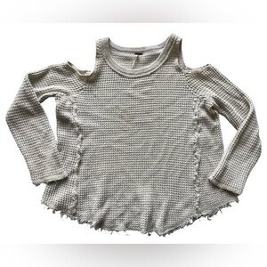 Free people sunrise sunset cold shoulder knit sweater